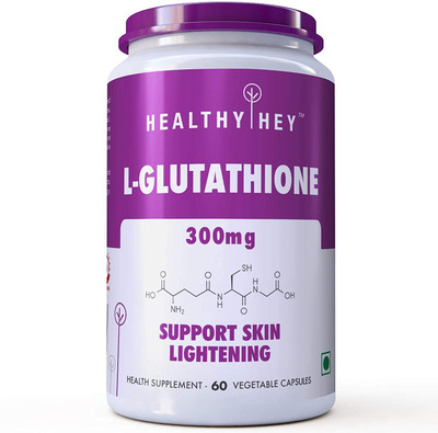 HealthyHey Nutrition Glutathione, 60 Vegetable Capsules(300 mg)