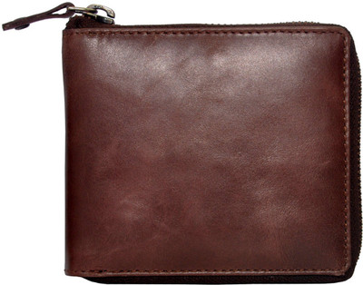 WalletLee Men Brown Genuine Leather Wallet(6 Card Slots)