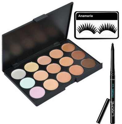 anamaria Eyelashes & Mac 15 Shades Concealer Palette & Lakme Eyeconic Kajal(Set of 3)
anamaria Eyelashes & Mac 15 Shades Concealer Palette & Lakme Eyeconic Kajal(Set of 3)