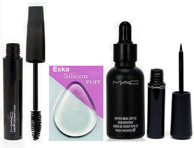 eska Silicon Puff , Mac Hyper Real foundation, Haute And Naughty Blam Mascara,Liquid Last Eyeliner(Set of 4)
eska Silicon Puff , Mac Hyper Real foundation, Haute And Naughty Blam Mascara,Liquid Last Eyeliner(Set of 4)