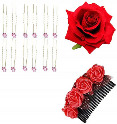 Chooz Designer Studio Red Golds Bamboo Rose Pin Hair Clip for Women Hair Clip, Hair Pin(Red)
Chooz Designer Studio Red Golds Bamboo Rose Pin Hair Clip for Women Hair Clip, Hair Pin(Red)