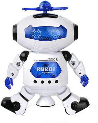 Funnytool Dancing Robot with 3D Lights and Music(White)