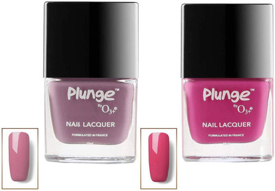 O3+ Plunge Bella and Flirt Nail Paint Polish Lacquer Color Shade Combo Pack Purple and Pink(Pack of 2) 
O3+ Plunge Bella and Flirt Nail Paint Polish Lacquer Color Shade Combo Pack Purple and Pink(Pack of 2)