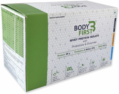 BodyFirst Whey Protein - Whey Protein Isolate with Probiotics and Enzymes, 1 Kg (Mango) Whey Protein(1024 g, Mango)
BodyFirst Whey Protein - Whey Protein Isolate with Probiotics and Enzymes, 1 Kg (Mango) Whey Protein(1024 g, Mango)