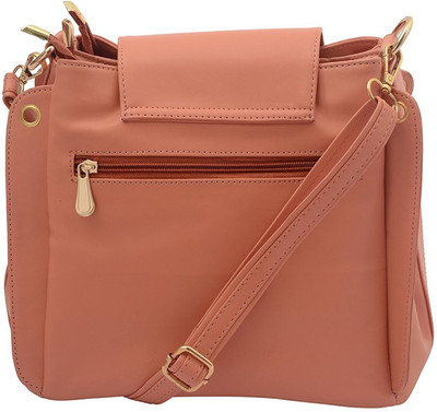 Beau Design Women Casual Pink PU Sling Bag