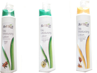 Soft Touch Daily Moisturizing Lotion-Olive Oil AND Almond & Honey AND Neem & Cucumber Enriched With Vitamin E.(500 ml)
Soft Touch Daily Moisturizing Lotion-Olive Oil AND Almond & Honey AND Neem & Cucumber Enriched With Vitamin E.(500 ml)