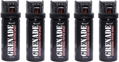 Novosynth GRENADE Super Strong Pepper Spray for Self Defense Range up to-15 Feet With Safety Cap Pepper Fogger Spray
Novosynth GRENADE Super Strong Pepper Spray for Self Defense Range up to-15 Feet With Safety Cap Pepper Fogger Spray