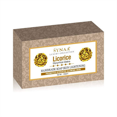 Synaa Licorice Handmade Soap for Hydrated Glowing Skin, Enriched with Licorice(100 g)
Synaa Licorice Handmade Soap for Hydrated Glowing Skin, Enriched with Licorice(100 g)