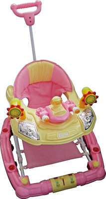 MeeMee Musical 2-in-1 Walker With Parent Rod(Pink)