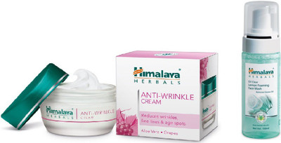 Himalaya OIL CLEAR LEMON FACE WASH , ANTI WRINKLE CREAM(Set of 2)