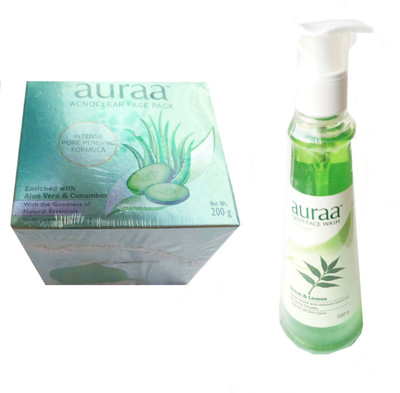Auraa Acno clear Face Pack Enriched With Aloe vera & Cucumber-200g & Neem Face Wash-Neem & Lemon-500g.(Set of 1)
Auraa Acno clear Face Pack Enriched With Aloe vera & Cucumber-200g & Neem Face Wash-Neem & Lemon-500g.(Set of 1)