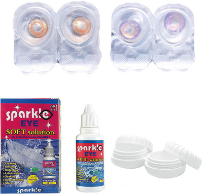 Sparkle Eye Combo Pack (Choco Brown+ Violet) Color Contact Lens (without power) Monthly Contact Lens(000, Choco Brown, Violet, Pack of 2)
Sparkle Eye Combo Pack (Choco Brown+ Violet) Color Contact Lens (without power) Monthly Contact Lens(000, Choco Brown, Violet, Pack of 2)