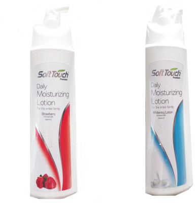 Soft Touch Daily Moisturizing Lotion-Whitening Lotion AND Strawberry Enriched With Vitamin E.(500 ml)
Soft Touch Daily Moisturizing Lotion-Whitening Lotion AND Strawberry Enriched With Vitamin E.(500 ml)