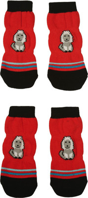 PUPPY LOVE Socks for Dog(Red, Grey