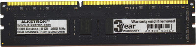 Alketron | Desktop | 1600 MHz | LONG-DIMM |240 PIN | DDR3 8 GB (Dual Channel) PC (Alketron™ 8 GB DDR3 RAM)
Alketron | Desktop | 1600 MHz | LONG-DIMM |240 PIN | DDR3 8 GB (Dual Channel) PC (Alketron™ 8 GB DDR3 RAM)