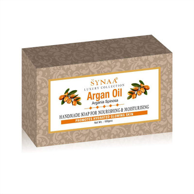 Synaa Argan Handmade Soap for Hydrated Glowing Skin, Enriched with Argan (Pack of 6)(600 g, Pack of 6)
Synaa Argan Handmade Soap for Hydrated Glowing Skin, Enriched with Argan (Pack of 6)(600 g, Pack of 6)