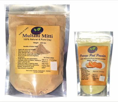 matruveda high Quality Multani mitti 300gm & Pure Orange peel Powder 100gm Combo pack(400 g)
matruveda high Quality Multani mitti 300gm & Pure Orange peel Powder 100gm Combo pack(400 g)