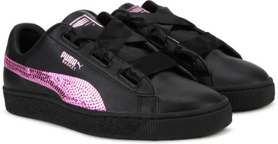 Puma Girls Lace Sneakers(Black, Orchid 
Puma Girls Lace Sneakers(Black, Orchid