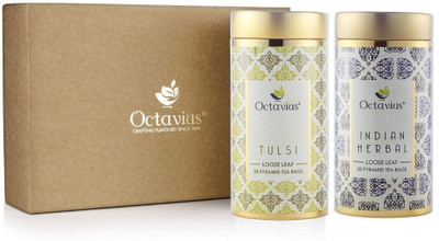 Octavius GTC2 -Grand Indian Teas Tulsi, Herbs Green Tea(450 g, Festive Gift Box)