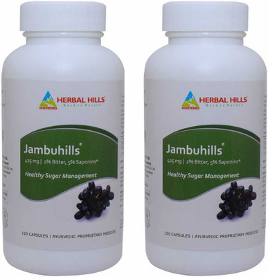 Herbal Hills Jambuhills 120 Capsules (Pack of 2)(425 mg)