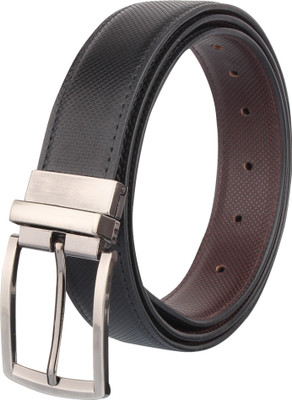 WELHIDES Men Casual Black Artificial Leather Belt
