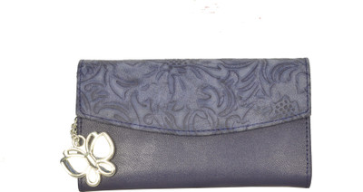 Butterflies Casual Blue Clutch