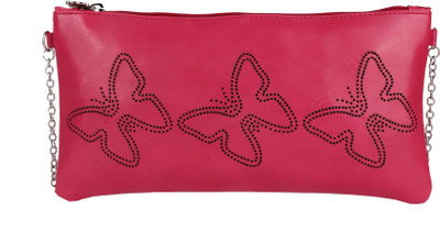 Butterflies Casual Pink Clutch