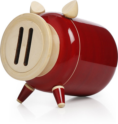 Dennmarks Decorative Handmade Owl Shape Money Bank/coin Box/ Money Pot Coin Holder Cum Piggy Bank For Kids Coin Bank Coin Bank Coin Bank(Maroon)
