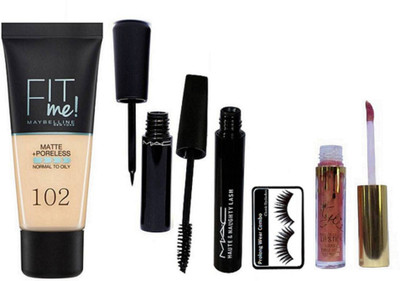 Pro longwear combo Eyelashes&Mac Liquid Last Eyeliner&Mac Haute&Naughty Mascara & Fit me matte+ poreless& Kylie Matte Liquid Lipgloss(Set of 5)
Pro longwear combo Eyelashes&Mac Liquid Last Eyeliner&Mac Haute&Naughty Mascara & Fit me matte+ poreless& Kylie Matte Liquid Lipgloss(Set of 5)