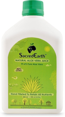 SacredEarth Natural Aloe Vera Juice - With 99.6 % Pure Aloe Vera Juice (200ml Extra)(500 ml)
SacredEarth Natural Aloe Vera Juice - With 99.6 % Pure Aloe Vera Juice (200ml Extra)(500 ml)