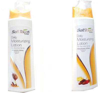 Soft Touch Daily Moisturizing Lotion-Almond & Honey AND Shea Butter & Berry Enriched With Vitamin E.(500 ml)
Soft Touch Daily Moisturizing Lotion-Almond & Honey AND Shea Butter & Berry Enriched With Vitamin E.(500 ml)