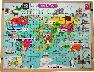 WISSEN Wooden World Map learning puzzle concept(1 Pieces) 
WISSEN Wooden World Map learning puzzle concept(1 Pieces)
