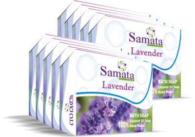 Samata Lavender Handmade Bath Soap Combo Pack (10)(75 g, Pack of 10)