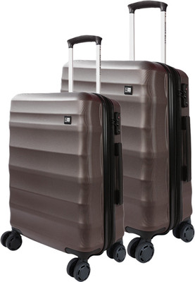 Nasher Miles Rome Hard-Sided Luggage Set of 3 Bronze Trolley/Travel/Tourist Bags (65 & 75 Cm) Expandable Check-in Luggage - inch(Brown
Nasher Miles Rome Hard-Sided Luggage Set of 3 Bronze Trolley/Travel/Tourist Bags (65 & 75 Cm) Expandable Check-in Luggage - inch(Brown