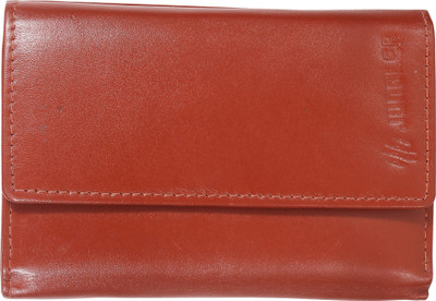 Jungler Women Brown Genuine Leather Wallet(8 Card Slots)