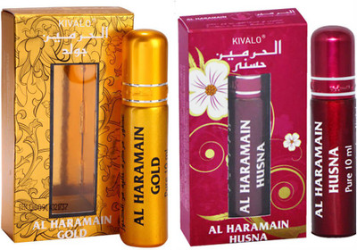 Al Haramain Gold & Husna Fragrance Roll On Attar Combo Pack of 2 x 10 ml Floral Attar(Floral)
Al Haramain Gold & Husna Fragrance Roll On Attar Combo Pack of 2 x 10 ml Floral Attar(Floral)
