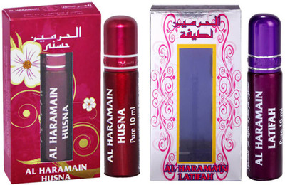 Al Haramain Husna & Latifah Fragrance Roll On Attar Combo Pack of 2 x 10 ml Floral Attar(Floral)
Al Haramain Husna & Latifah Fragrance Roll On Attar Combo Pack of 2 x 10 ml Floral Attar(Floral)
