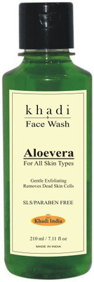 Khadi India Herbal Aloevera Face wash SLS-Paraben Free Face Wash(210 ml)