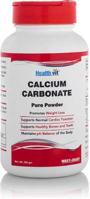 HealthVit Calcium Carbonate 500mg Pure Powder 100g(100 g)