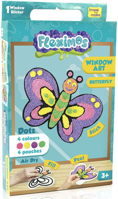 Imagimake Fleximos Butterfly Peel & Stick Window Sticker – DIY Dotz Air Dry Clay Art Set – For Girls and Boys 3 Years+
Imagimake Fleximos Butterfly Peel & Stick Window Sticker – DIY Dotz Air Dry Clay Art Set – For Girls and Boys 3 Years+