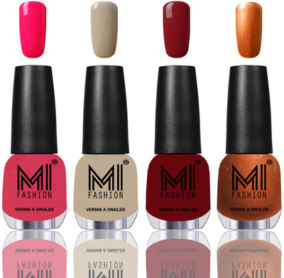 MI Fashion Among the Best Ever Shine Nail Polish Long Lasting Collection of 4 Pcs Neon Pink,Nude,Reddish Maroon,Red Gold(Pack of 4)
MI Fashion Among the Best Ever Shine Nail Polish Long Lasting Collection of 4 Pcs Neon Pink,Nude,Reddish Maroon,Red Gold(Pack of 4)