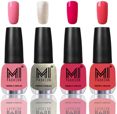 MI Fashion Among the Best Ever Shine Nail Polish Long Lasting Collection of 4 Pcs Light Pink,Ginger Rust,Moon Magenta,Light Pink(Pack of 4)
MI Fashion Among the Best Ever Shine Nail Polish Long Lasting Collection of 4 Pcs Light Pink,Ginger Rust,Moon Magenta,Light Pink(Pack of 4)