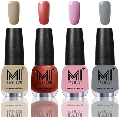 MI Fashion Among the Best Ever Shine Nail Polish Long Lasting Collection of 4 Pcs Nude,Hot Lava,Nude Pink,Grey(Pack of 4)
MI Fashion Among the Best Ever Shine Nail Polish Long Lasting Collection of 4 Pcs Nude,Hot Lava,Nude Pink,Grey(Pack of 4)