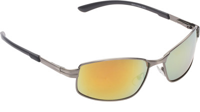 Vast Unbreakable (Polycarbonate) Lens Golden Mirrored UV Protection Wrap Around Sports Cricket Goggles(Silver, Gold), Golden;silver