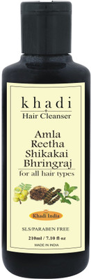Khadi Amla, Reetha, Shikakai & Bhringraj SLS-Paraben free Herbal hair Shampoo/Cleanser(210)