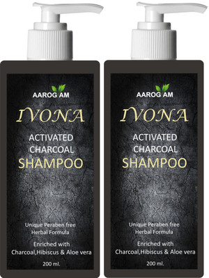 Ivona Charcoal shampoo Pack of 2(200 ml)