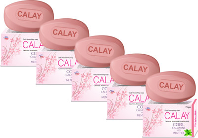 Calay Calamine , Aloevera & Glycerine Soap ( 5 x 75 gm )(375 g, Pack of 5)