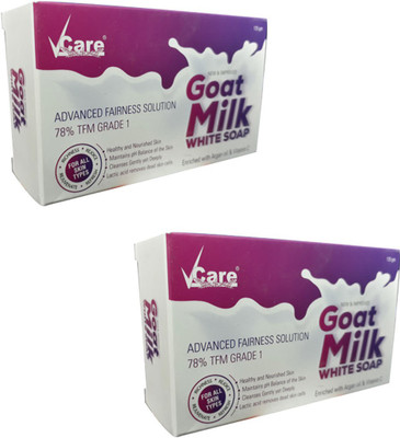 Vcare Goat Milk White Soap Advanced Fairness Solution (Pack of 2)(125 g, Pack of 2)
Vcare Goat Milk White Soap Advanced Fairness Solution (Pack of 2)(125 g, Pack of 2)