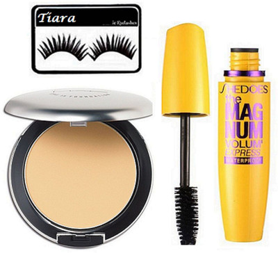 tiara Eyelashes,Mac Studio Perfect Compact,Maybelliene New York The Magnum Mascara(Set of 3)
tiara Eyelashes,Mac Studio Perfect Compact,Maybelliene New York The Magnum Mascara(Set of 3)