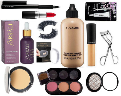 Ultimate Silicon Puff With Mac Face And Body Foundation &Pen Eyeliner,Matte Finish Lipstick,Mineralize Concealer,3 Shade Blusher,Compact,Illuminator, Farsali Unicorn Essence Face Serum& Eyelashes & Eyelashes Curler,Eyelashes Glue,(Set of 12)
Ultimate Silicon Puff With Mac Face And Body Foundation &Pen Eyeliner,Matte Finish Lipstick,Mineralize Concealer,3 Shade Blusher,Compact,Illuminator, Farsali Unicorn Essence Face Serum& Eyelashes & Eyelashes Curler,Eyelashes Glue,(Set of 12)